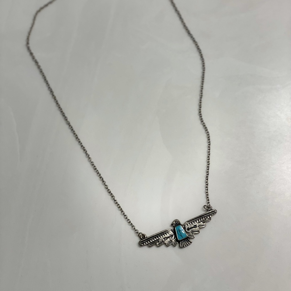 Aztec style eagle necklace